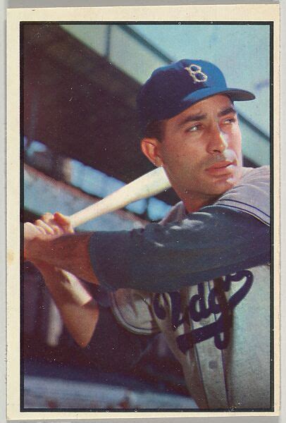 Issued By Bowman Gum Company Carl Furillo Outfield Brooklyn Dodgers