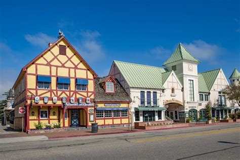 Old Main Street In Solvang Historic Downtown Santa Ynez
