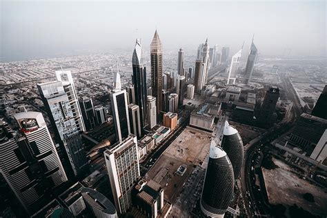 Ciudades Dubai Paisaje Urbano Rascacielos Emiratos Árabes Unidos