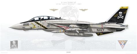 F 14a Tomcat Vf 41 Black Aces Print From Deployment Productions