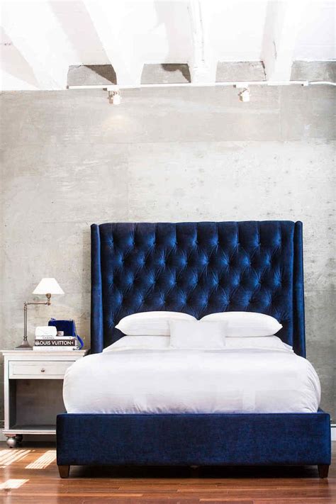 12 Fabulous Velvet Beds And Headboards For Your Bedroom Blue Headboard