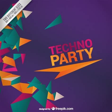 Free Vector Techno Party