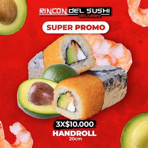 Super Promo Hand Roll 3 X Rincón Del Sushi