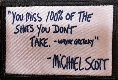 Michael Scott Gretzky Quote The Office Morale Patch Custom Velcro