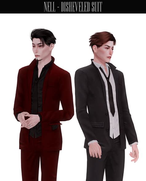 Nell — Disheveled Suit Eas Suit Edit Hq Compatible Sims 4 Mods