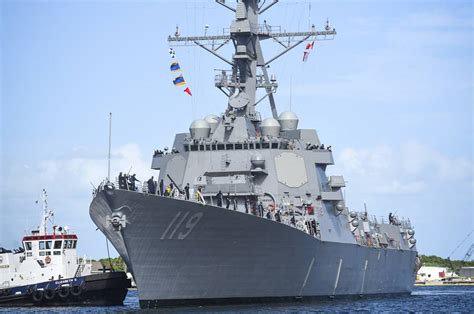 Us Navy Has Commissioned Arleigh Burke Class Guided Missile Destroyer