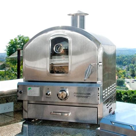 Pacific Living Built In Counter Top Propane Gas Outdoor Pizza Oven