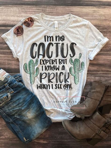Get inspired by more than 50 succulent and cactus rock painting ideas. "I'm No Cactus" Graphic Tee | T shirts with sayings ...