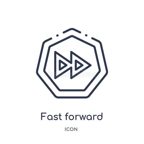 Linear Fast Forward Icon From Arrows Outline Collection Thin Line Fast