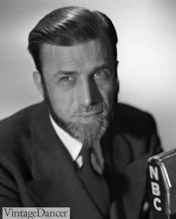 The beautiful and talented miss kitty lane teaches you how to create a 1940's/50's men's comb over hair cut using her work colleague michael davids as a. 1940s Men's Hairstyles, Facial Hair, Grooming Products