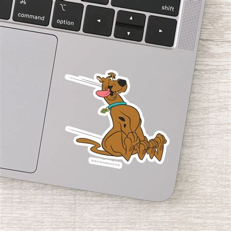 Scooby Doo Slide With Tongue Out Sticker Personalized Stickers Disney Sticker