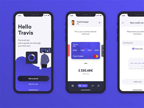 It did not ask me to create a pin during the process and now i have no clue what the pin is so i can't while that card had expired, it was from the same edd account. Banking app by Jorge Fernandes on Dribbble