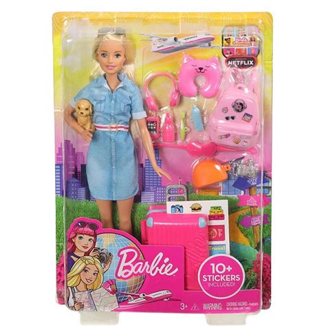 Barbie Travel Doll Nfm Barbies Puppen Spielzeug Mädchen Barbie Puppe Haus