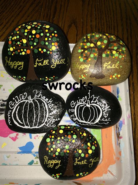 Happy Fall Thanksgiving Painted Rocks Thanksgiving Painted Rocks