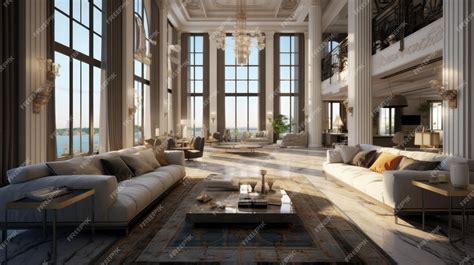 Premium Photo Stunning Lavish Apartment Interior Design With Marble