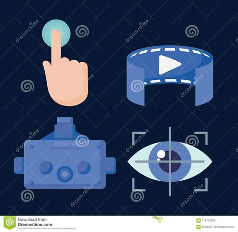 Virtual Reality Design Stock Vector Illustration Of Cyberspace 113753020