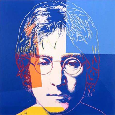 John Lennon Andy Warhol Acrylic And Silkscreen Ink On Canvas 1985