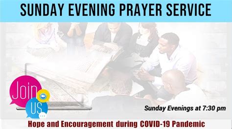 Sunday Evening Prayer Service Banner Ebenezer Seventh Day Adventist