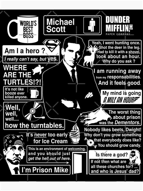 Michael Scott Quotes The Office Poster By Kelsobob Redbubble