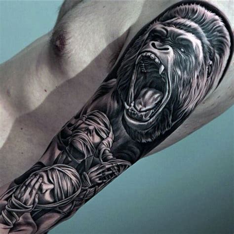 Maybe you would like to learn more about one of these? 100 Gorilla Tattoo Designs For Men - Great Ape Ideas