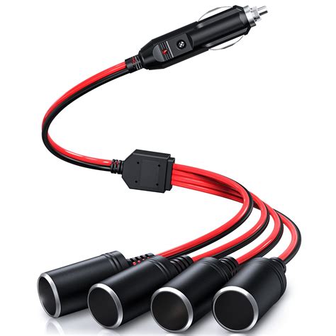 Buy Electop 1 To 4 Car Lighter Splitter Adapter Power Charger Port 12v