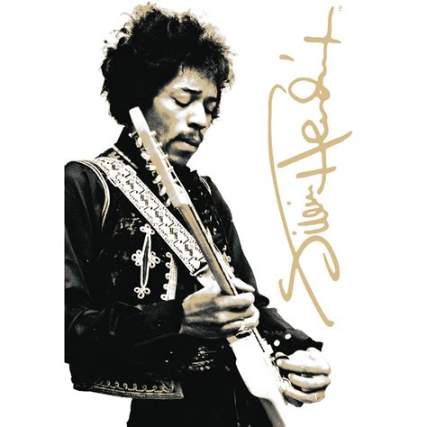 Jimi Hendrix Black And White Tin Sign Entertainment Earth