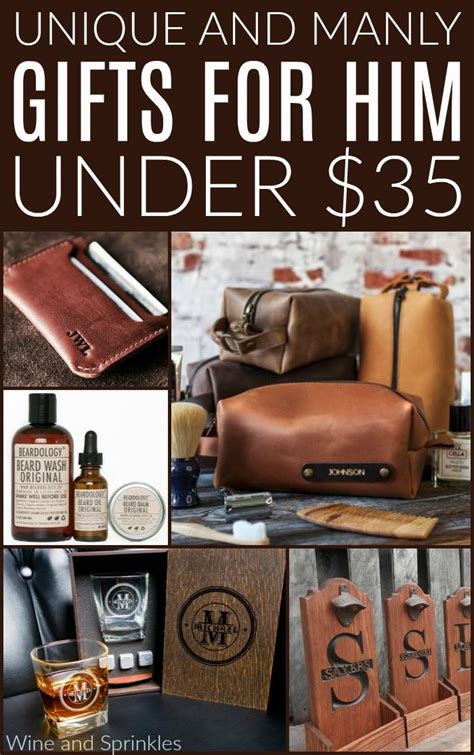 Romantic birthday gifts for boyfriend under $50, $20 below. Christmas Gifts for Men for under $35 — Wine & Sprinkles ...