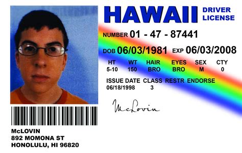 Buy Alg Id Cards® Superbad Mclovin Id Card Novelty Driving License Id Replica Fogell For Sale