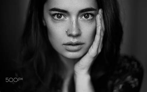 Hd Wallpaper Models Lidia Savoderova Brown Eyes Brunette Woman