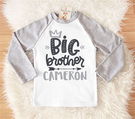 Big Brother Shirt Big Brother Announcement Personalized Etsy