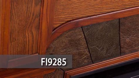 Fi9285 Cartwright Corner Faux Stone Infrared Fireplace Oak Youtube