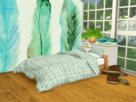 All4sims Bed Bedding And Pillows By Oldbox • Sims 4 Downloads