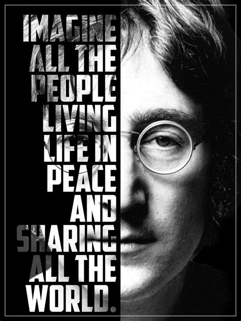 John Lennon Imagine Lyrics Graphic Poster Framed Prints By Ralph