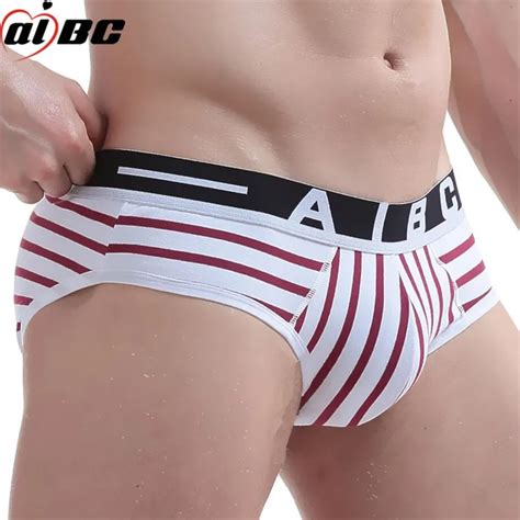 hot designed low rise gay men underwear briefs penis pouch mens sexy underwear man striped