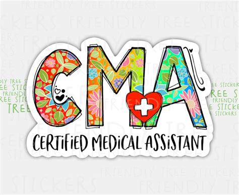 3 Certified Medical Assistant Sticker Cma Sticker Etsy
