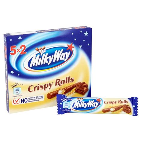 Milky Way Crispy Rolls Chocolate Twin Bar 25g Pack Of 5