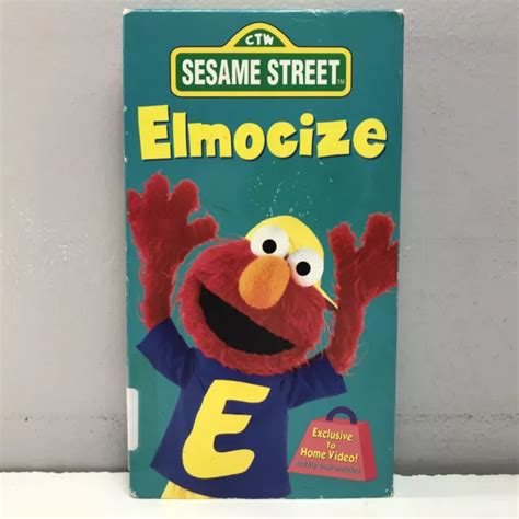 Sesame Street Elmo Elmocize Vhs Video Tape Pbs Kids Exercise Buy 2 Get