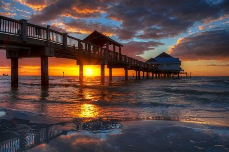 Amazing Clearwater Beach In Florida Sunset 4k Photographic Etsy