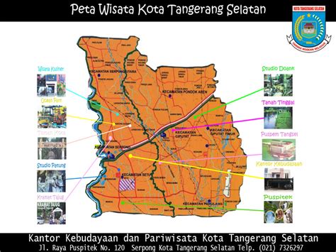 Peta Lengkap Indonesia Peta Wisata Kota Tangerang Selatan