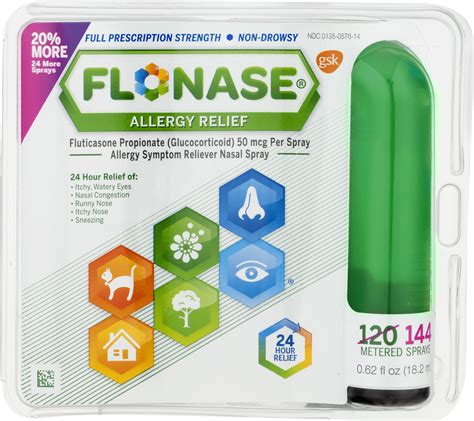 Flonase Allergy Relief Nasal Spray, 0.62 fl oz, 144 Metered Sprays