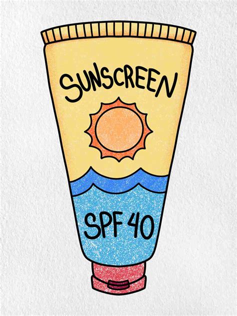 How To Draw Sunscreen Helloartsy