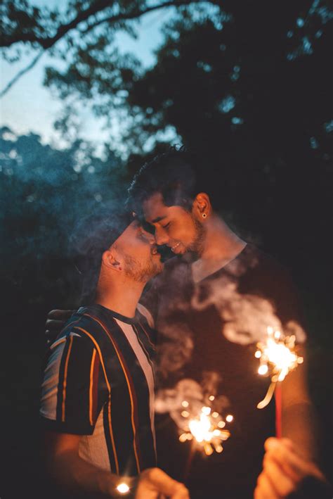 Download Gay Couple Kissing Wallpaper