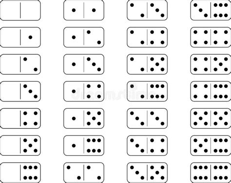 Domino Set Stock Vector Illustration Of Grayscale Board 51034543