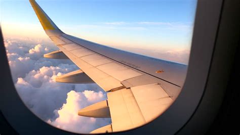 Airplane Flight Wing Of An Stock Footage Video 100 Royalty Free