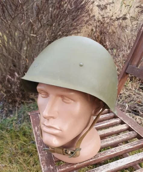 Original Military Helmet Ssh 40 Steel Ww2 Soviet Army Rkka Wwii Russian