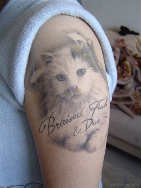 39 Cool Cat Tattoos On Shoulder Tattoo Designs