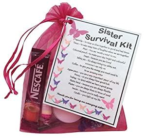 Check spelling or type a new query. Sister Survival Kit Gift (Great present for Birthday ...
