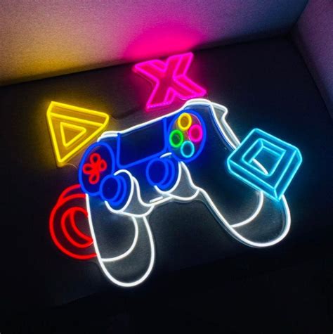 Game Controller Neon Sign Custom Game Room Neon Sign Game Etsy In