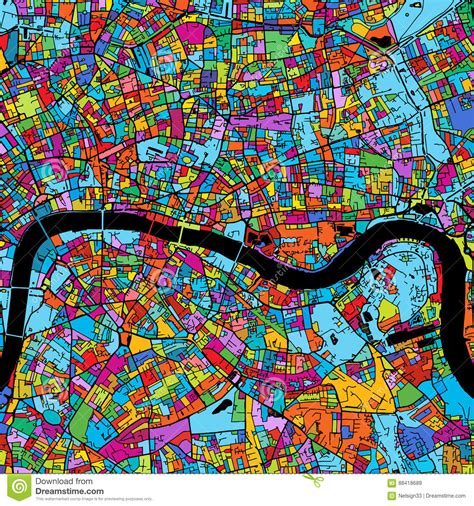 View a map of london and its attractions including london museums, london parks, underground stations, parks, pubs, hotels, embassies and london monuments. London Colorful Vector Map On Black Stock Vector ...