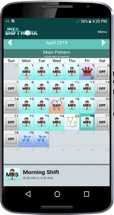 Useful And Simple Calendar App For Shift Workers Myshiftwork